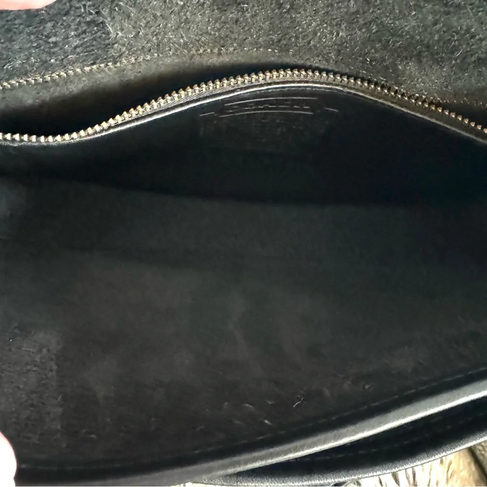 Coach Vintage Leather Prairie Shoulder Bag Messenger Flap Black Crossbody 9954